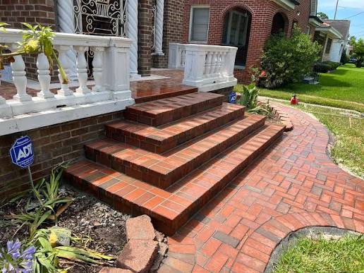 Completed brick steps project